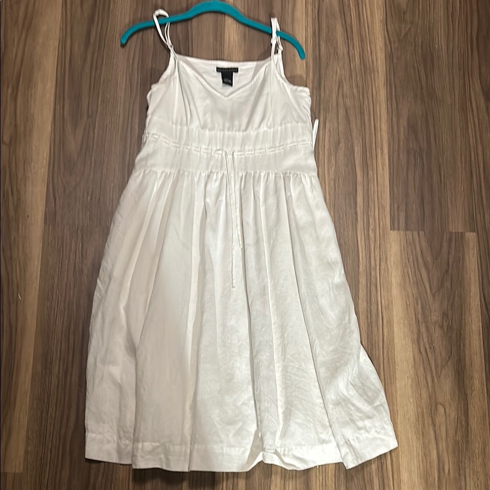 Elegant White Womens Dress 100% Linen
